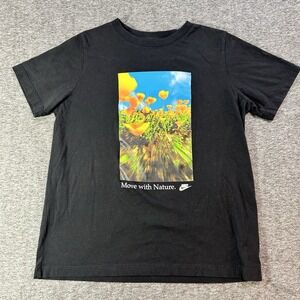 Nike Boys Black Graphic Tee Shirt Athleisure Activewear Short Sleeve Sz XL